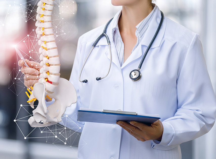 Healthcare-worker-looking-at-a-digital-model-of-the-spine